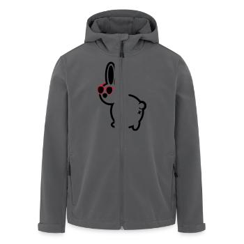 comic hase - Recycelte Männer Softshell-Jacke von Stanley/Stella - Anthrazit - Vorne - AI Model Male 185 light (185cm)
