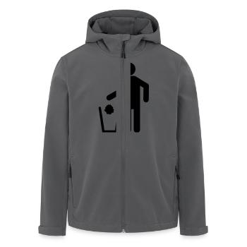 abfall__f1 - Recycelte Männer Softshell-Jacke von Stanley/Stella - Anthrazit - Vorne - AI Model Male 185 light (185cm)
