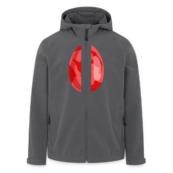 Osterei Rot gefärbt - Recycelte Männer Softshell-Jacke von Stanley/Stella - Anthrazit - Vorne - AI Model Male 185 light (185cm)
