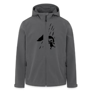 Mädchen an einem regnerischen Tag - Recycelte Männer Softshell-Jacke von Stanley/Stella - Anthrazit - Vorne - AI Model Male 185 light (185cm)