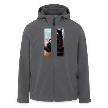 CAESAR 2019 - Recycelte Männer Softshell-Jacke von Stanley/Stella - Anthrazit - Vorne - AI Model Male 185 light (185cm)