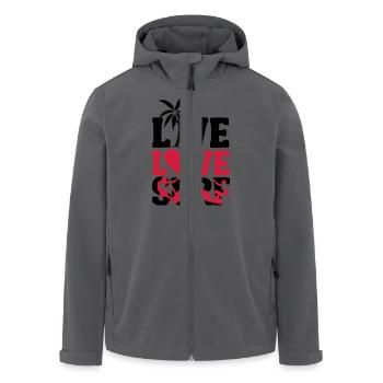 Live, Love, Surf - Recycelte Männer Softshell-Jacke von Stanley/Stella - Anthrazit - Vorne - AI Model Male 185 light (185cm)