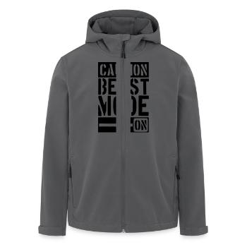 Caution Beast Mode On - Recycelte Männer Softshell-Jacke von Stanley/Stella - Anthrazit - Vorne - AI Model Male 185 light (185cm)
