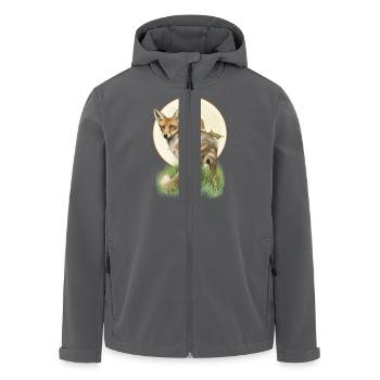 Fuchs und Fee - Recycelte Männer Softshell-Jacke von Stanley/Stella - Anthrazit - Vorne - AI Model Male 185 light (185cm)