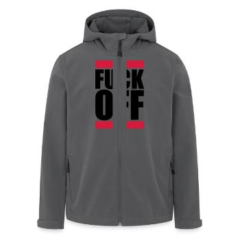 Fuck Off Logo - Recycelte Männer Softshell-Jacke von Stanley/Stella - Anthrazit - Vorne - AI Model Male 185 light (185cm)