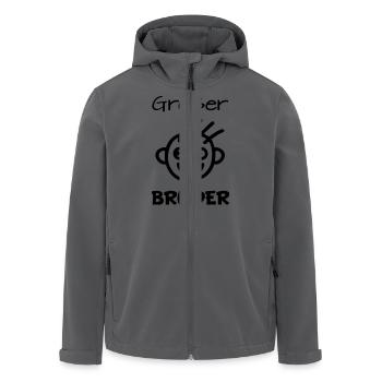 Großer Bruder - Recycelte Männer Softshell-Jacke von Stanley/Stella - Anthrazit - Vorne - AI Model Male 185 light (185cm)
