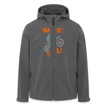 Matsch? Geil! Motocross - Recycelte Männer Softshell-Jacke von Stanley/Stella - Anthrazit - Vorne - AI Model Male 185 light (185cm)