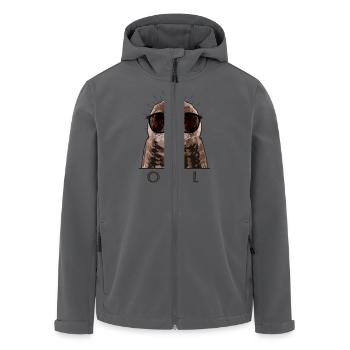 Owl Gläser Vintage - Recycelte Männer Softshell-Jacke von Stanley/Stella - Anthrazit - Vorne - AI Model Male 185 light (185cm)