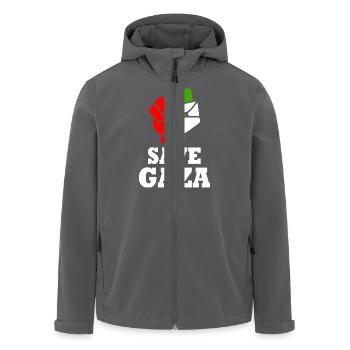 Save gaza - Recycelte Männer Softshell-Jacke von Stanley/Stella - Anthrazit - Vorne - AI Model Male 185 light (185cm)