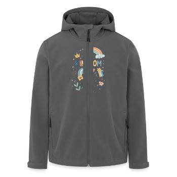 KÖNIGREICH FREUDE - Recycelte Männer Softshell-Jacke von Stanley/Stella - Anthrazit - Vorne - AI Model Male 185 light (185cm)