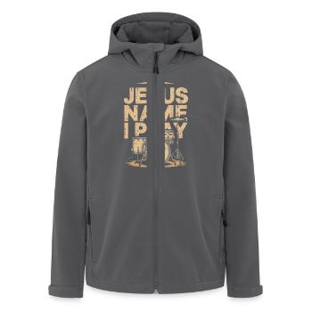 Trommeln für Jesus - Recycelte Männer Softshell-Jacke von Stanley/Stella - Anthrazit - Vorne - AI Model Male 185 light (185cm)