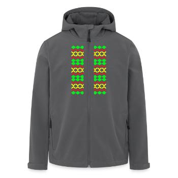 Farbenfrohes Design - Recycelte Männer Softshell-Jacke von Stanley/Stella - Anthrazit - Vorne - AI Model Male 185 light (185cm)