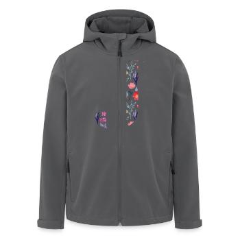 Personalisierter Blumenbrief j - Geschenkidee - Recycelte Männer Softshell-Jacke von Stanley/Stella - Anthrazit - Vorne - AI Model Male 185 light (185cm)