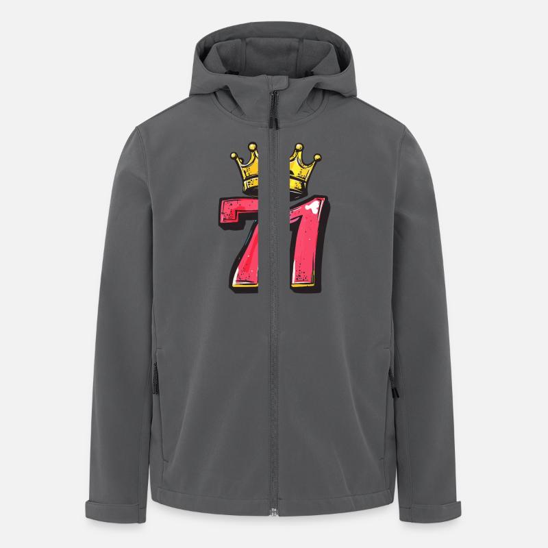 71 Number Krone - Men’s Recycled Softshell Jacket by Stanley/Stella - anthracite