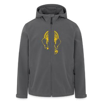 Elefant Ganesha - Recycelte Männer Softshell-Jacke von Stanley/Stella - Anthrazit - Vorne - AI Model Male 185 light (185cm)