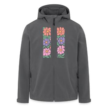 Boho Flora Blumen - Recycelte Männer Softshell-Jacke von Stanley/Stella - Anthrazit - Vorne - AI Model Male 185 light (185cm)