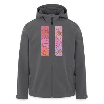 Boho Flora Blumen - Recycelte Männer Softshell-Jacke von Stanley/Stella - Anthrazit - Vorne - AI Model Male 185 light (185cm)