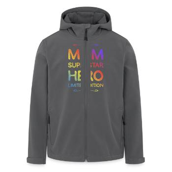 Beste Mom Mama Heldin Spruch Mutter - Recycelte Männer Softshell-Jacke von Stanley/Stella - Anthrazit - Vorne - AI Model Male 185 light (185cm)