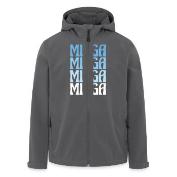 Minga München Dialekt Geschenk - Recycelte Männer Softshell-Jacke von Stanley/Stella - Anthrazit - Vorne - AI Model Male 185 light (185cm)