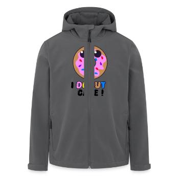 I Donut Care – Lustiges Donut-Gekritzel, süße Skizze - Recycelte Männer Softshell-Jacke von Stanley/Stella - Anthrazit - Vorne - AI Model Male 185 light (185cm)