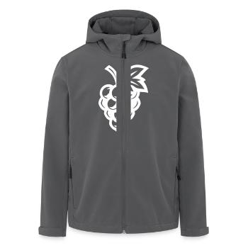 Trauben Symbol Weintrauben - Recycelte Männer Softshell-Jacke von Stanley/Stella - Anthrazit - Vorne - AI Model Male 185 light (185cm)