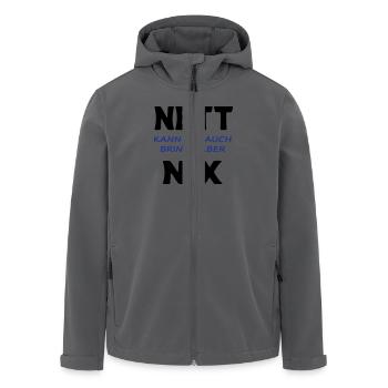 Nett kann ich auch, bringt aber nix - Recycelte Männer Softshell-Jacke von Stanley/Stella - Anthrazit - Vorne - AI Model Male 185 light (185cm)