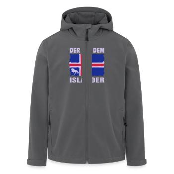 Der mit dem Isländer - Recycelte Männer Softshell-Jacke von Stanley/Stella - Anthrazit - Vorne - AI Model Male 185 light (185cm)