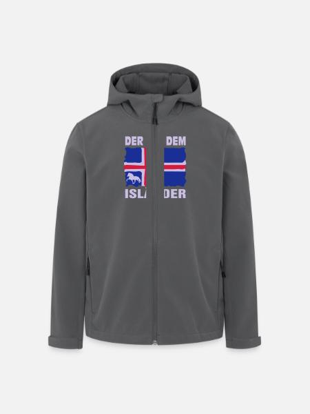 Der mit dem Isländer - Recycelte Männer Softshell-Jacke von Stanley/Stella - Anthrazit