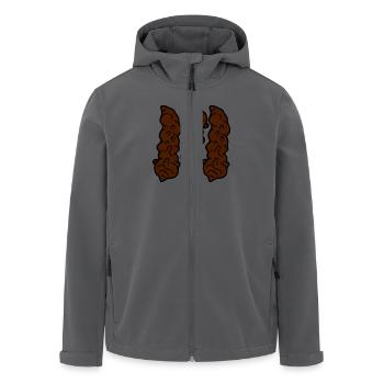 3 würstchen braune wurst fladen stinken scheiße ka - Recycelte Männer Softshell-Jacke von Stanley/Stella - Anthrazit - Vorne - AI Model Male 185 light (185cm)