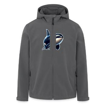 Orca Schwertwal - Recycelte Männer Softshell-Jacke von Stanley/Stella - Anthrazit - Vorne - AI Model Male 185 light (185cm)