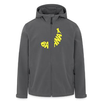 Banane - Coole Frucht Logo - Recycelte Männer Softshell-Jacke von Stanley/Stella - Anthrazit - Vorne - AI Model Male 185 light (185cm)