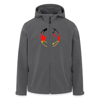 Deutschland Fußball - Recycelte Männer Softshell-Jacke von Stanley/Stella - Anthrazit - Vorne - AI Model Male 185 light (185cm)