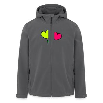 ICH LIEBE DICH. ICH LIEBE DICH. LIEBE. LIEBE. HERZ. - Recycelte Männer Softshell-Jacke von Stanley/Stella - Anthrazit - Vorne - AI Model Male 185 light (185cm)