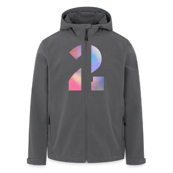 Bunte Zahl 2 - Recycelte Männer Softshell-Jacke von Stanley/Stella - Anthrazit - Vorne - AI Model Male 185 light (185cm)