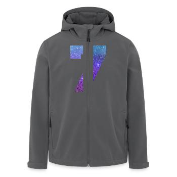 Galaxie Nummer 7 - Recycelte Männer Softshell-Jacke von Stanley/Stella - Anthrazit - Vorne - AI Model Male 185 light (185cm)