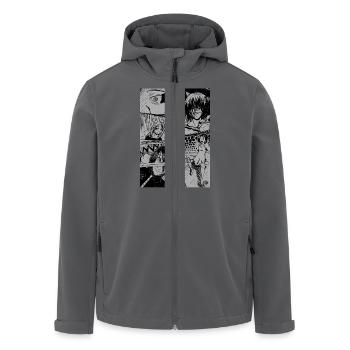 Manga - Recycelte Männer Softshell-Jacke von Stanley/Stella - Anthrazit - Vorne - AI Model Male 185 light (185cm)