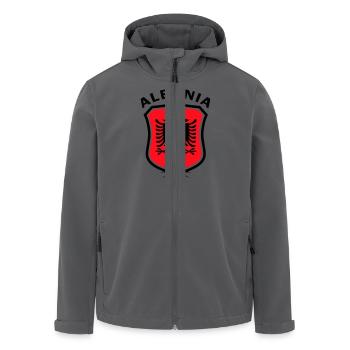 Wappen Albanien Albania - Recycelte Männer Softshell-Jacke von Stanley/Stella - Anthrazit - Vorne - AI Model Male 185 light (185cm)