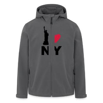 Ich liebe new york - Recycelte Männer Softshell-Jacke von Stanley/Stella - Anthrazit - Vorne - AI Model Male 185 light (185cm)