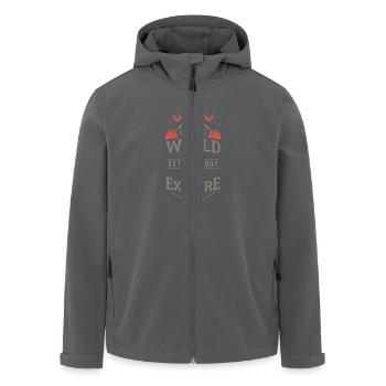 get out & explore - Recycelte Männer Softshell-Jacke von Stanley/Stella - Anthrazit - Vorne - AI Model Male 185 light (185cm)