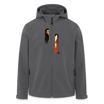 Vampire Pin-up (no bg) - Recycelte Männer Softshell-Jacke von Stanley/Stella - Anthrazit - Vorne - AI Model Male 185 light (185cm)