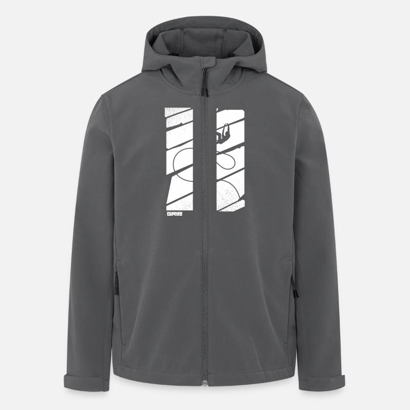 corde volante - Veste softshell homme en polyester recyclé Stanley/Stella - charbon