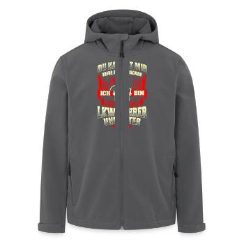 LKW-Fahrer Trucker Fernfahrer Vater - Recycelte Männer Softshell-Jacke von Stanley/Stella - Anthrazit - Vorne - AI Model Male 185 light (185cm)