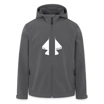 F-22 Raptor weiß - Recycelte Männer Softshell-Jacke von Stanley/Stella - Anthrazit - Vorne - AI Model Male 185 light (185cm)
