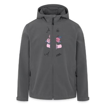 Ein Leben, Liebe - Recycelte Männer Softshell-Jacke von Stanley/Stella - Anthrazit - Vorne - AI Model Male 185 light (185cm)