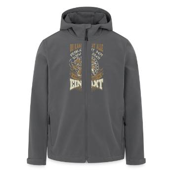Wikinger Walhalla Odin Vikings Valhalla Axt - Recycelte Männer Softshell-Jacke von Stanley/Stella - Anthrazit - Vorne - AI Model Male 185 light (185cm)