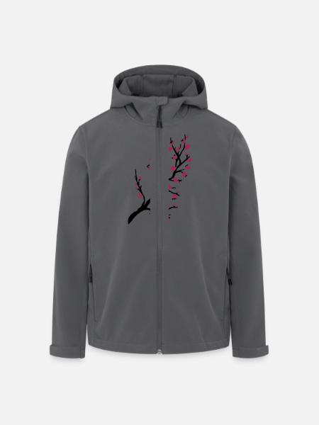Kirschzweig - Recycelte Männer Softshell-Jacke von Stanley/Stella - Anthrazit
