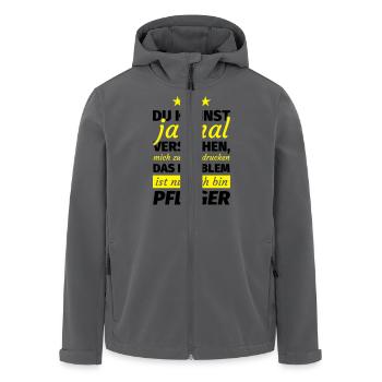 Pfleger Geschenk - Recycelte Männer Softshell-Jacke von Stanley/Stella - Anthrazit - Vorne - AI Model Male 185 light (185cm)