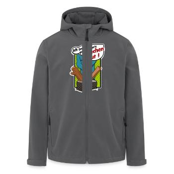Holz hacken Axt Geschenk Idee - Recycelte Männer Softshell-Jacke von Stanley/Stella - Anthrazit - Vorne - AI Model Male 185 light (185cm)