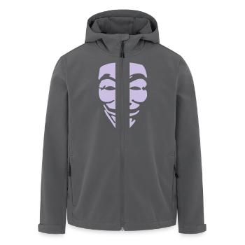 GUY FAWKES, anonymous, occupy - Recycelte Männer Softshell-Jacke von Stanley/Stella - Anthrazit - Vorne - AI Model Male 185 light (185cm)
