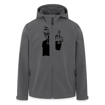 anonymen Maske Maske fuck6 Hand in Hand zusammen - Recycelte Männer Softshell-Jacke von Stanley/Stella - Anthrazit - Vorne - AI Model Male 185 light (185cm)